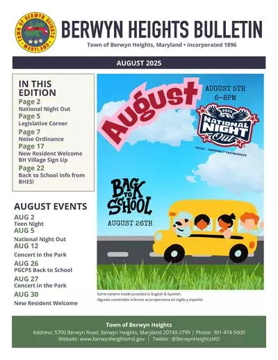 Sample Bulletin Cover