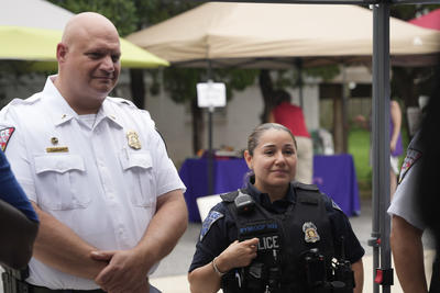 Officers at National Night Out