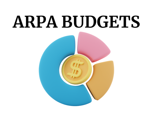 text stating ARPA Budget and a circle graph