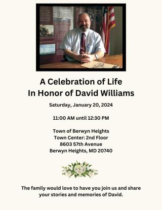 celebration of life in honor of David Williams