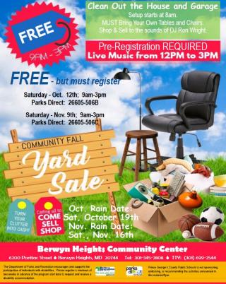 Fall 2019 Community Center Yard Sale