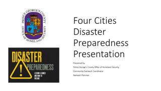PG County Seal with Four Cities Disaster Preparedness Presentation Text