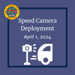 speed camera taking a picture of a licence plate and tex stating speed camera deployment April 1, 2024