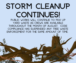 storm clean up image with text