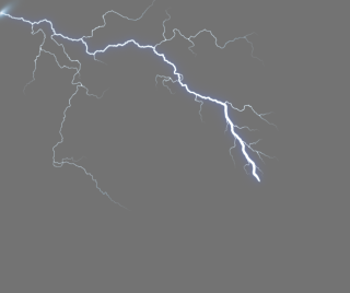 lightning stike on grey background