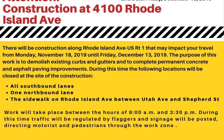 Construction Notice 11-18