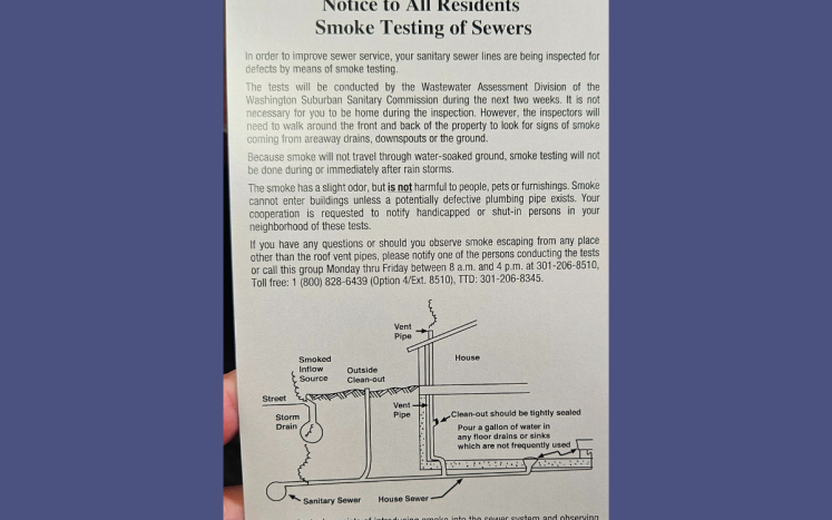 WSSC Smoke Testing Flyer
