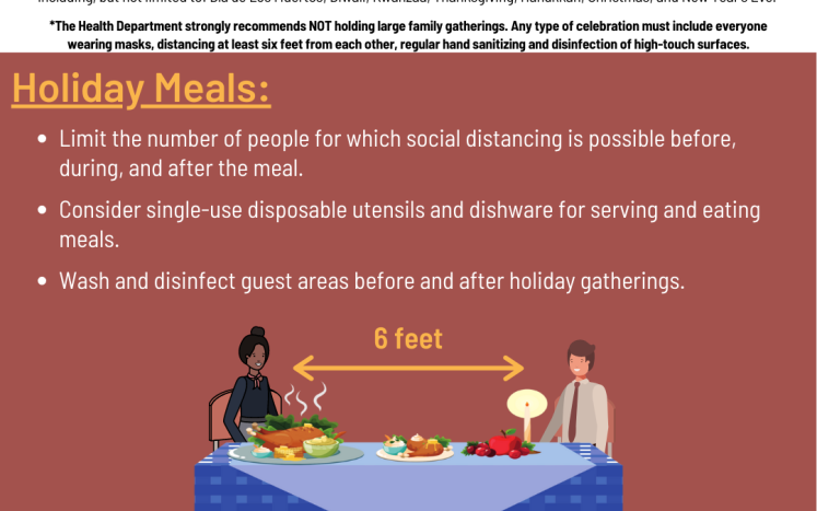 Holiday Meals Graphic from the PG County Health Department