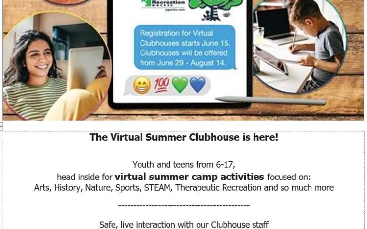 Summer clubhouse brochure image