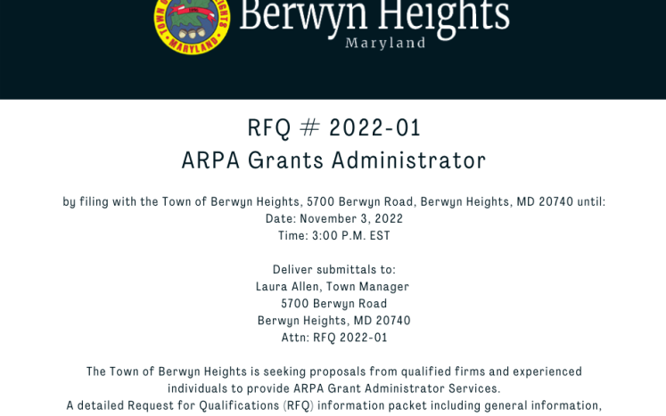berwyn heights logo and rfq information