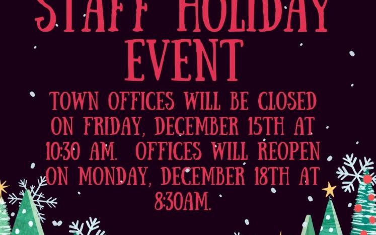 Staff Holiday Event poster