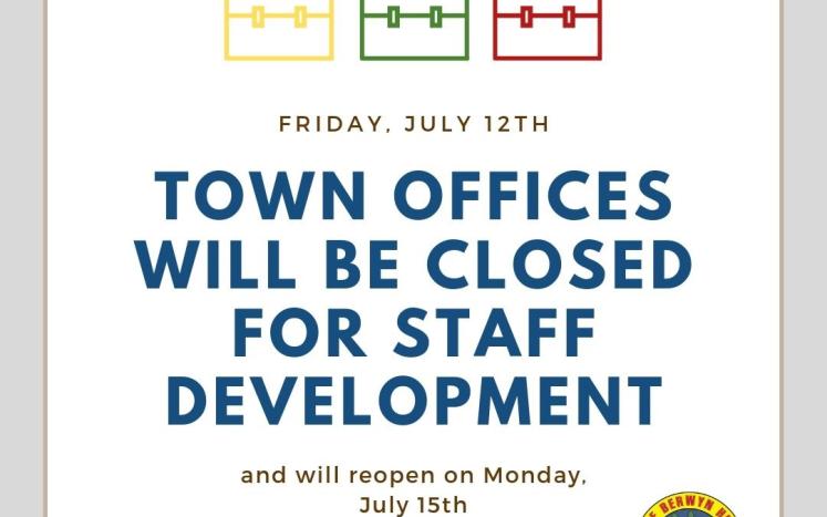 Town Offices to Close for Staff Development Day Flyer